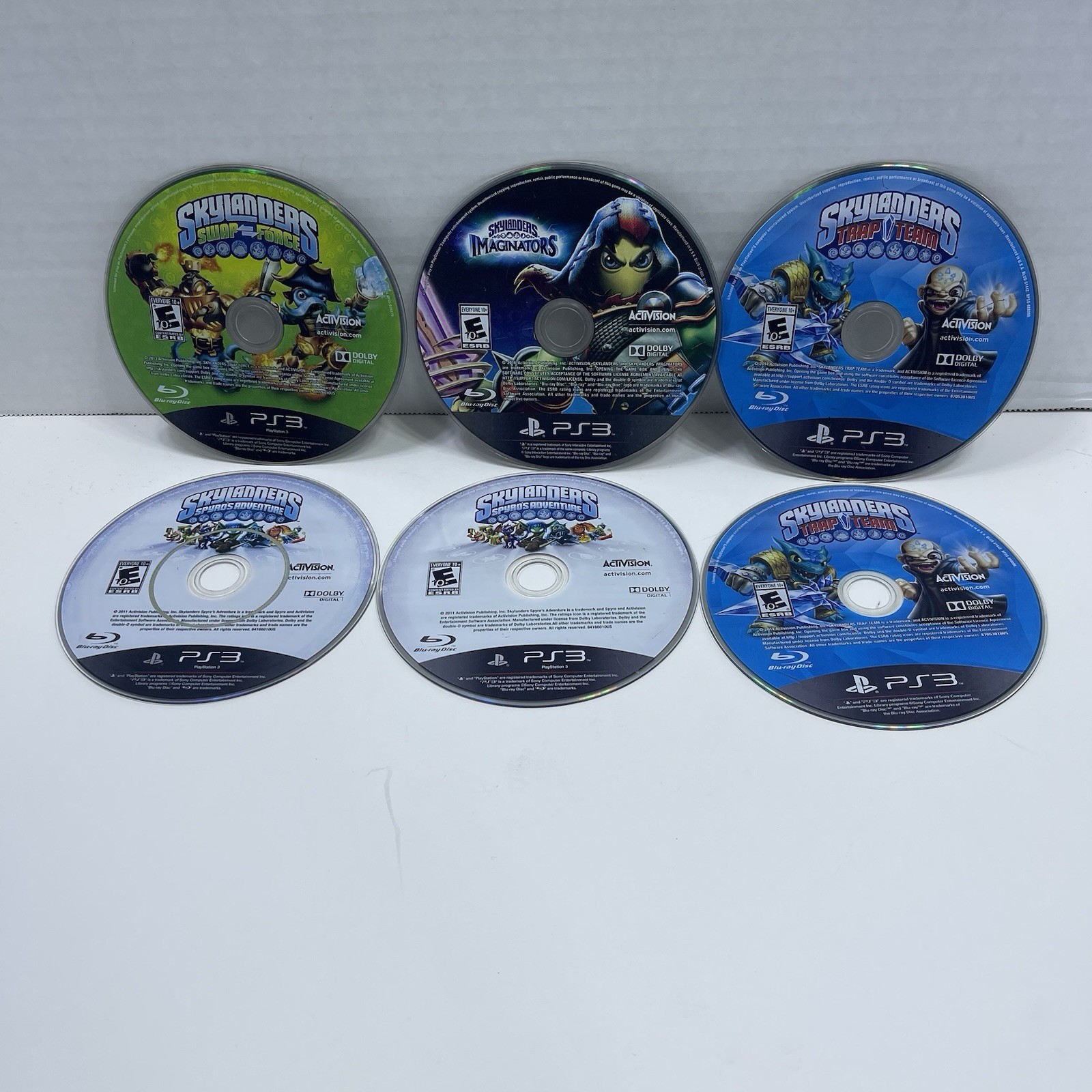 Skylanders PS3 Lot Imaginators Swap Force Spyro’s Adventure Trap Force Disc Only