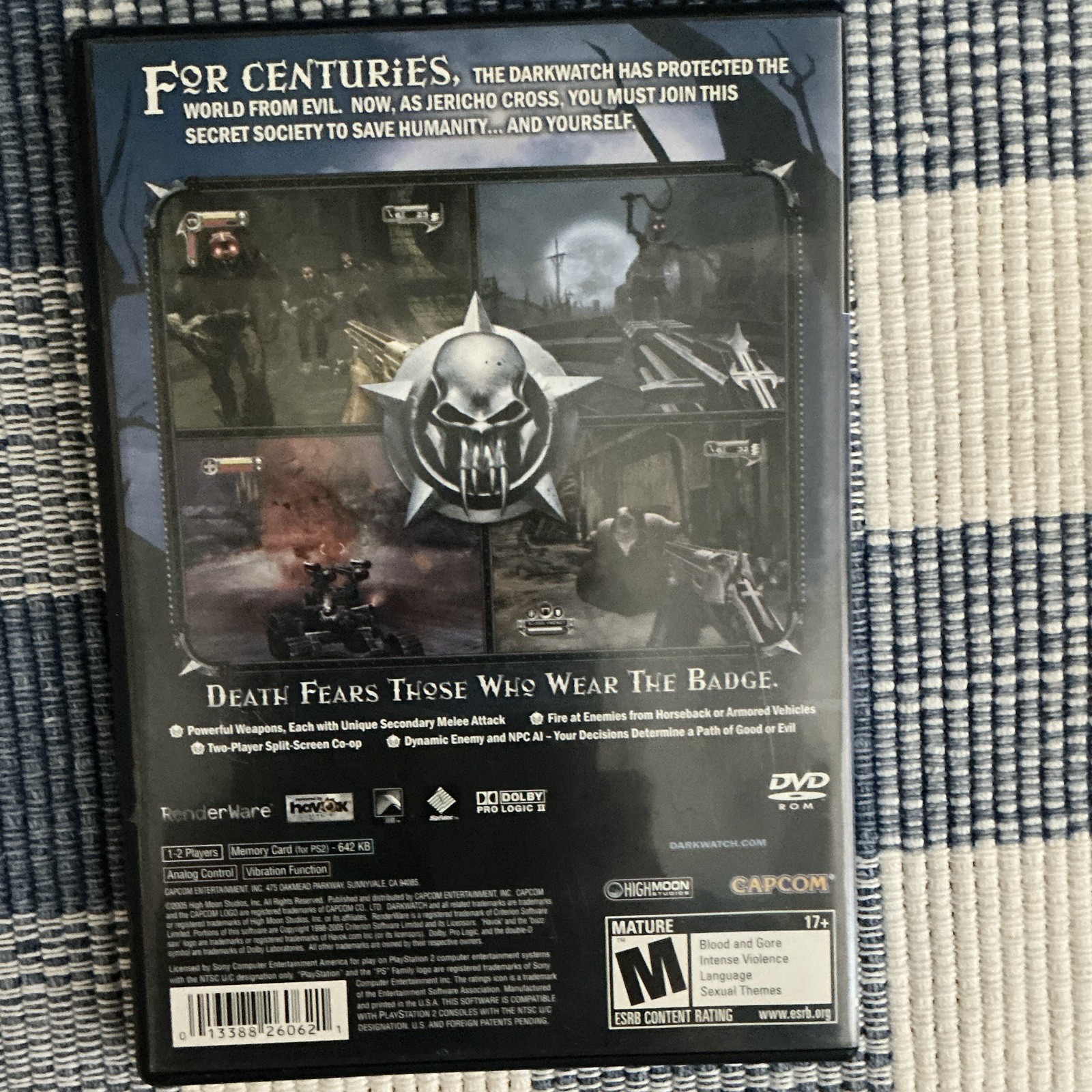 Capcom Darkwatch Sony PlayStation 2 (2005) M Shooter Manual Included Multiplayer