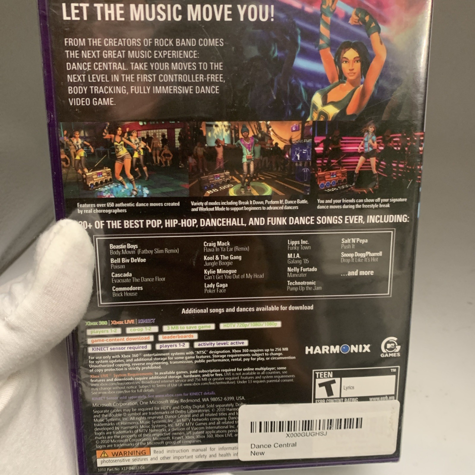 Dance Central (2010) – Xbox 360 Kinect Sensor Rhythm Music Sealed See Pics
