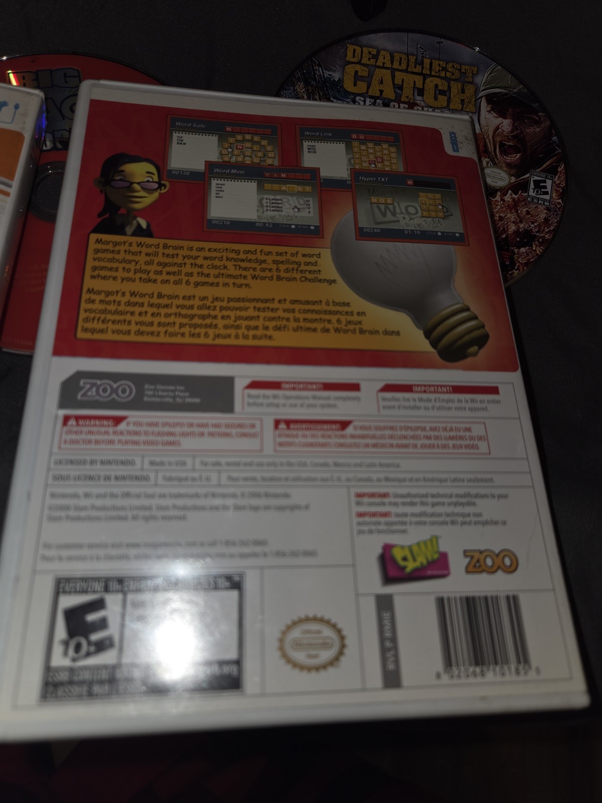 Wii Game Lot (4) Various Titles (2) Disc Only (2) Cib