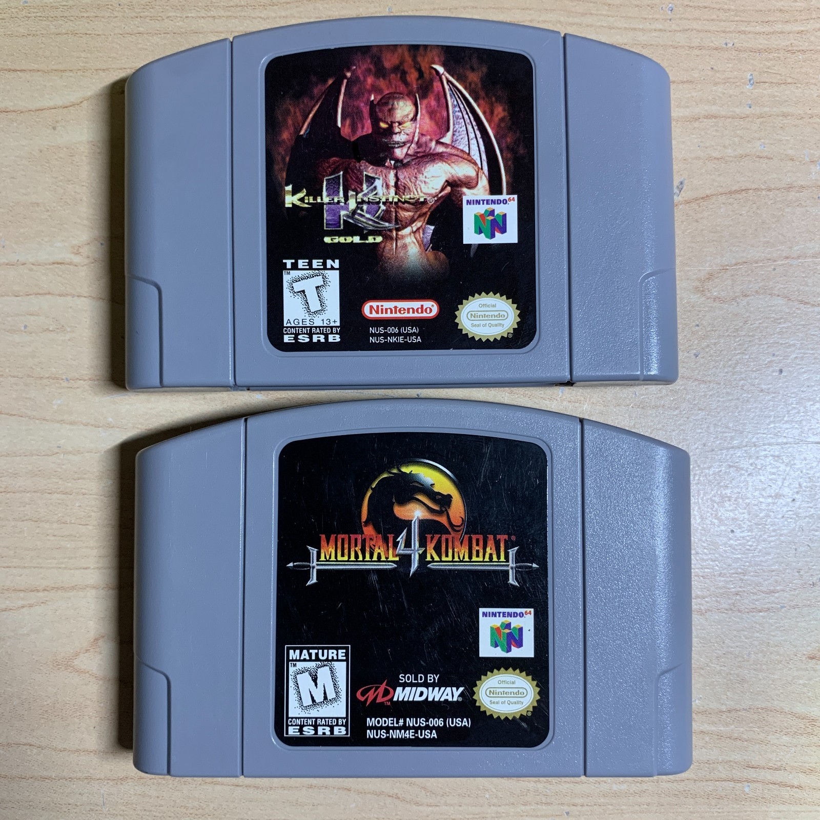 Mortal Kombat 4 Killer Instinct Gold Nintendo 64 N64 Lot Authentic Clean Tested
