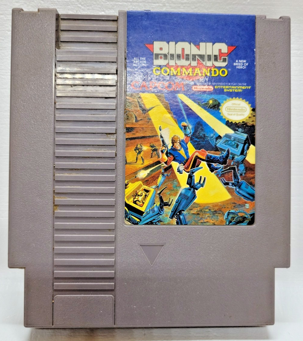 CAPCOM, BIONIC COMMANDO,4 NEWQ BREEDS OF HERO, NINTENDO 1985 (A3