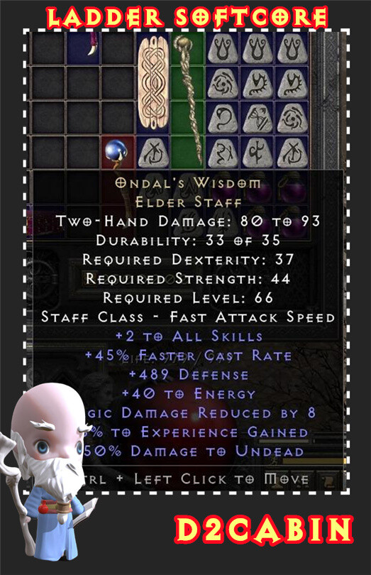 Diablo 2 SC💥Ladder💥Ondal Ondal’s Wisdom +EXP💥PC/SWITCH/PS