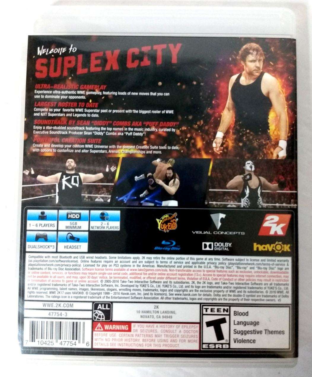 WWE 2K17 (Sony PlayStation 3 2016) CIB w/ Manual Wrestling Brock Lesnar Rasslin!
