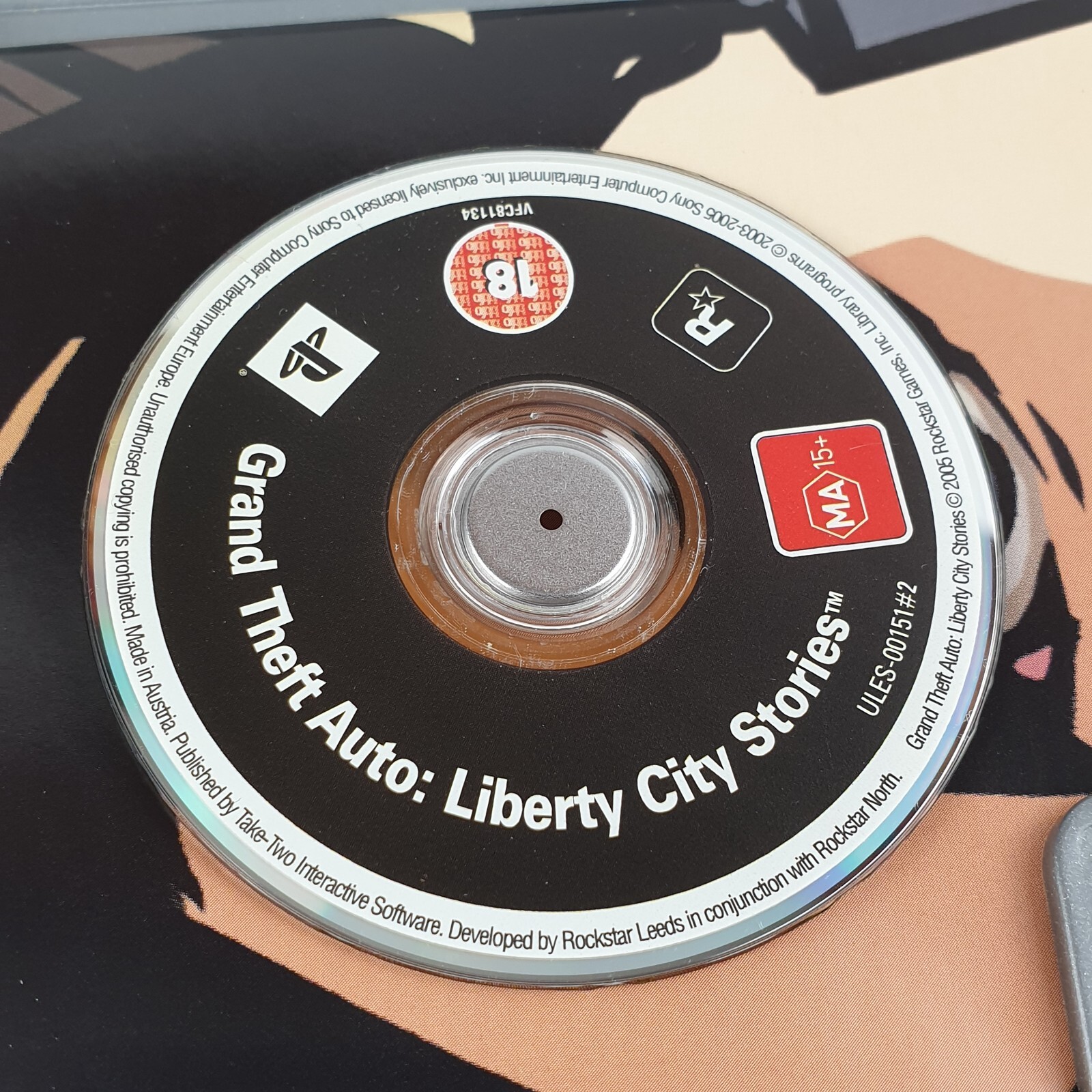 PSP Grand Theft Auto Liberty City Stories Sony MA15 2007 Playstation PAL Manual