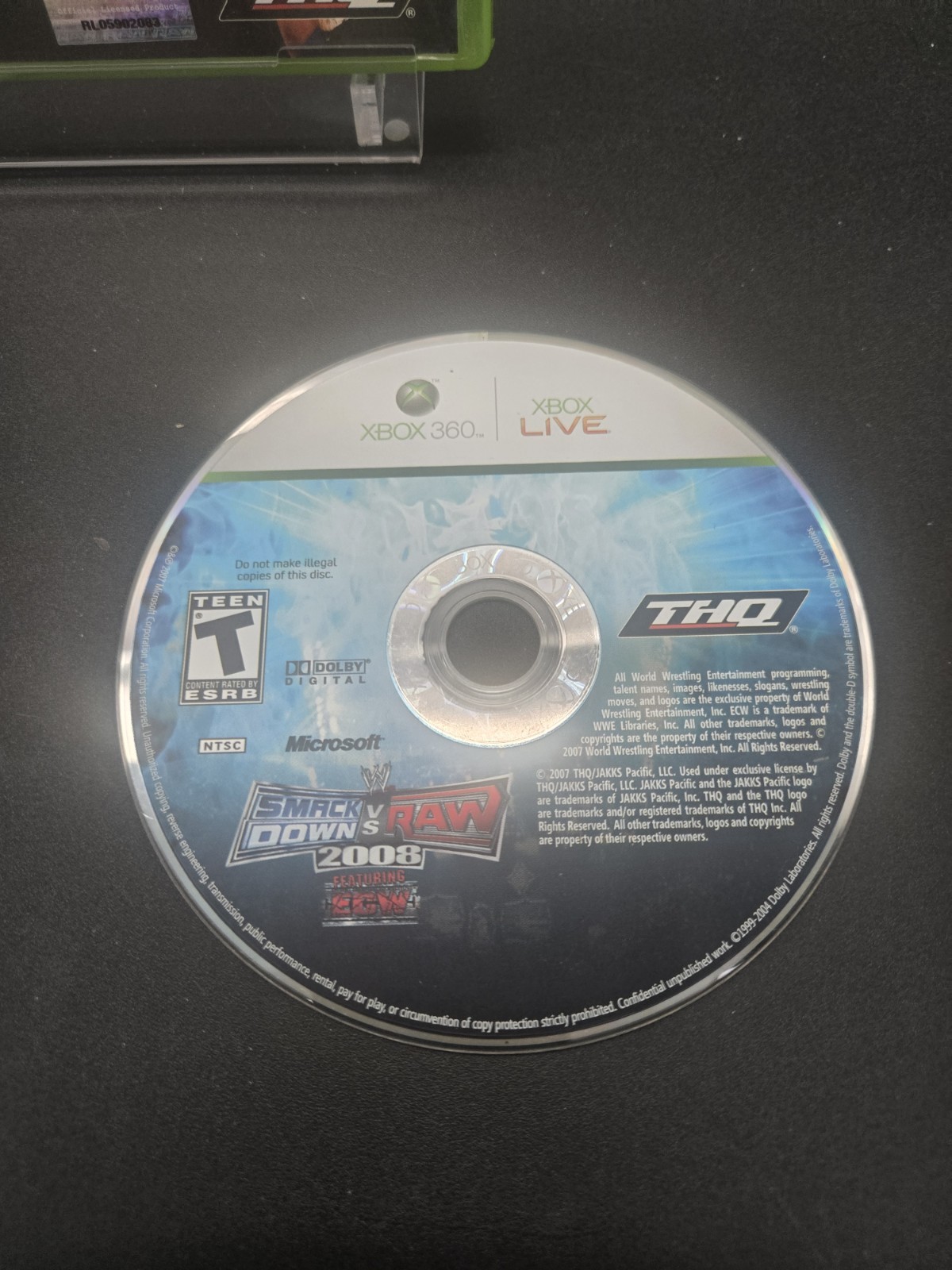 WWE Smackdown VS Raw 2008 Featuring ECW (Microsoft Xbox 360, 2007) CiB Tested