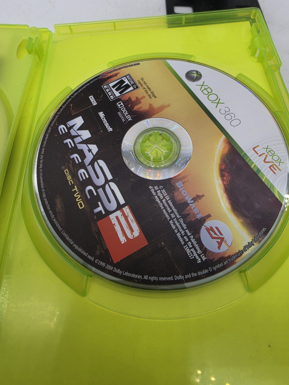 Mass Effect 2 (Xbox 360) Cib Complete Mint Tested Working