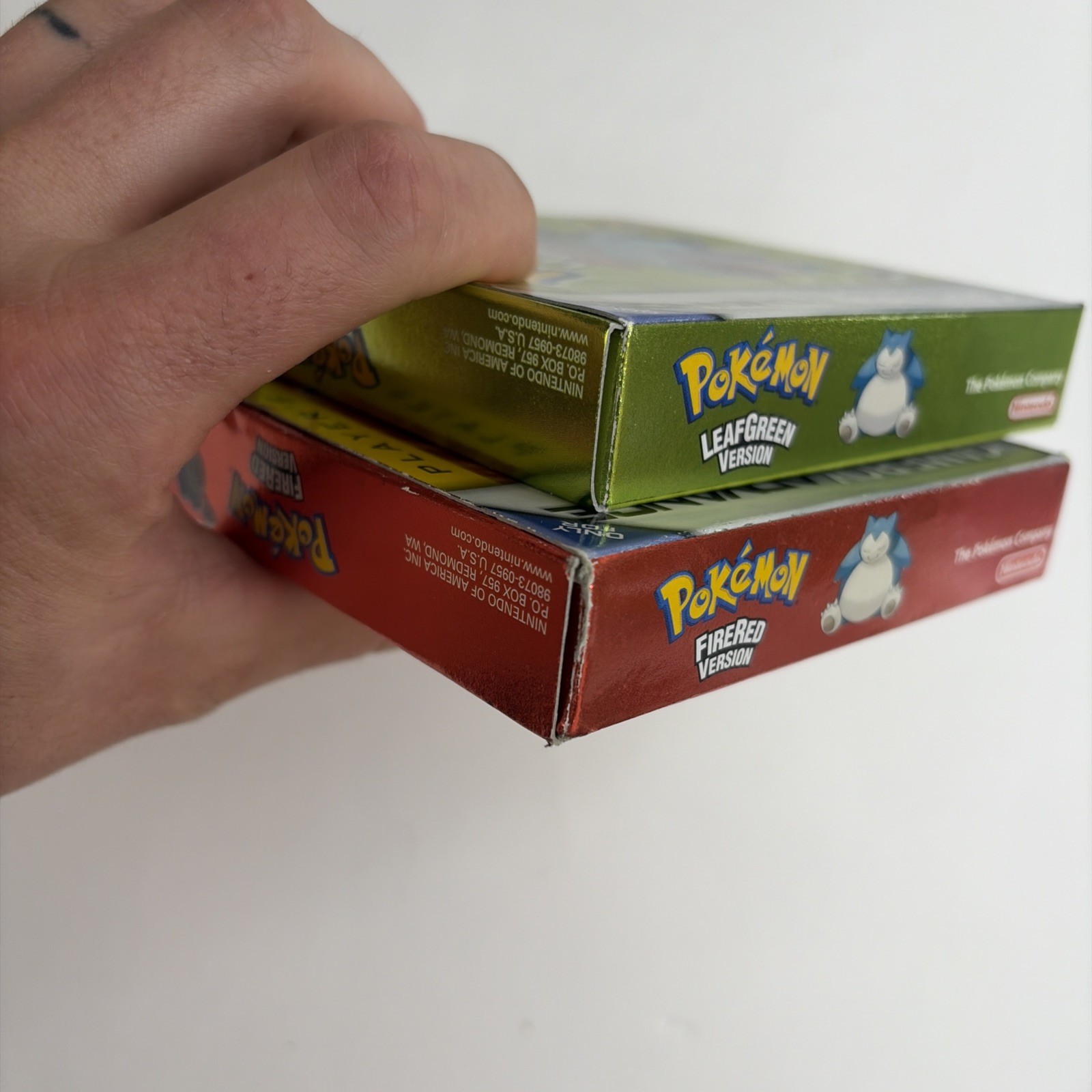 NICE Authentic Pokemon FireRed & LeafGreen COMPLETE Box Game Boy Advance GBA CIB