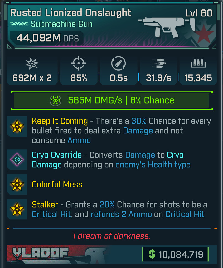 Borderlands 4 • MODDED PEARLESCENT SMG • Onslaught 4.4B • Lvl 60 • PS PC XBOX