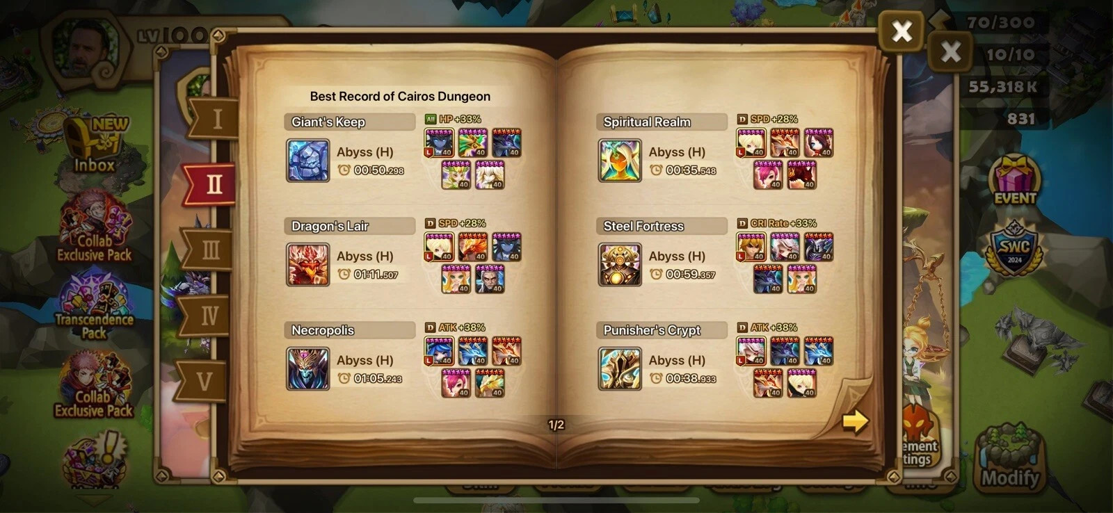 Summoners War Global Server Yeonhong, N1X, Jaara, JJK/Tekken