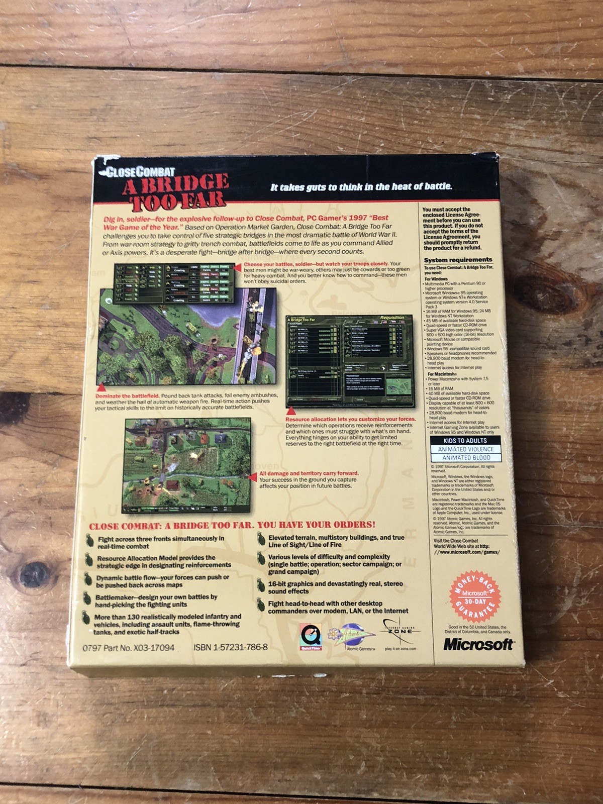 Microsoft Close Combat: A Bridge Too Far PC Big Box Computer Game – Complete