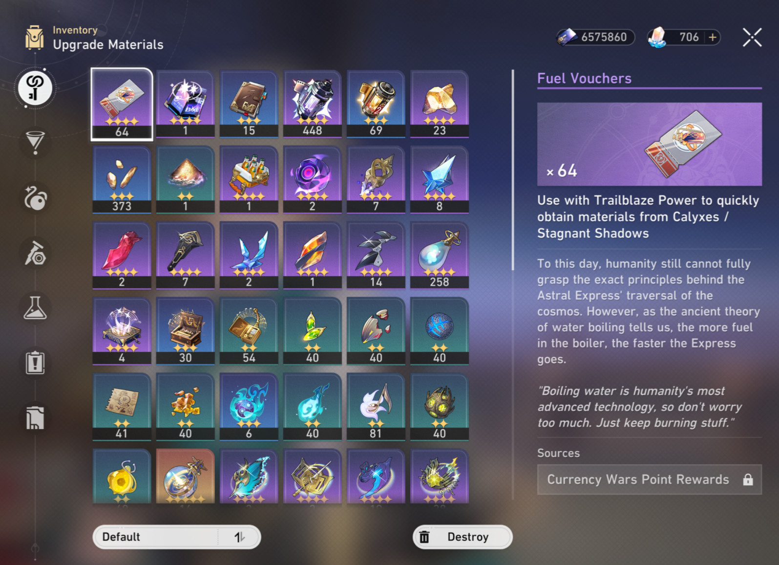 HSR NA E6 AVENTURINE + LC, 134 PULLS, MAX LEVEL ACCOUNT + E1 TOPAZ, AND MORE