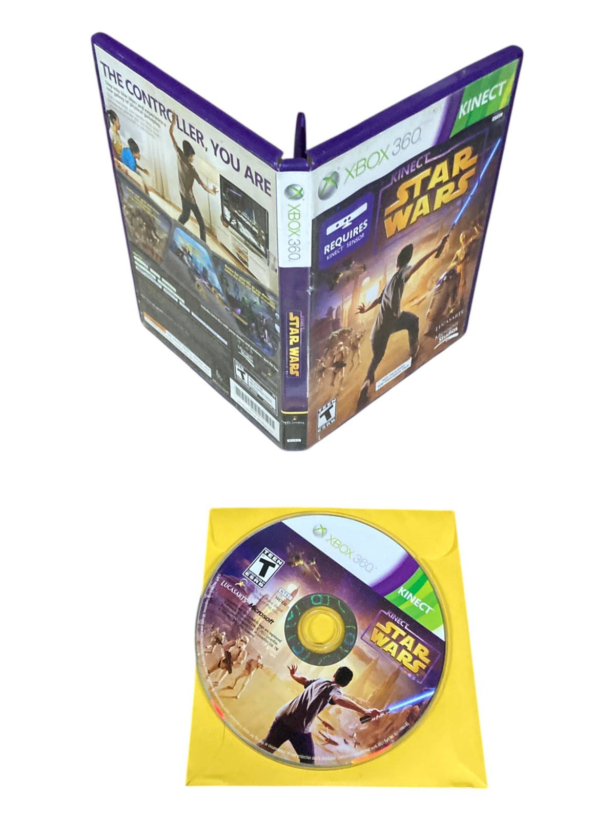 Microsoft Xbox 360 Disc Case No Manual Tested Kinect Star Wars