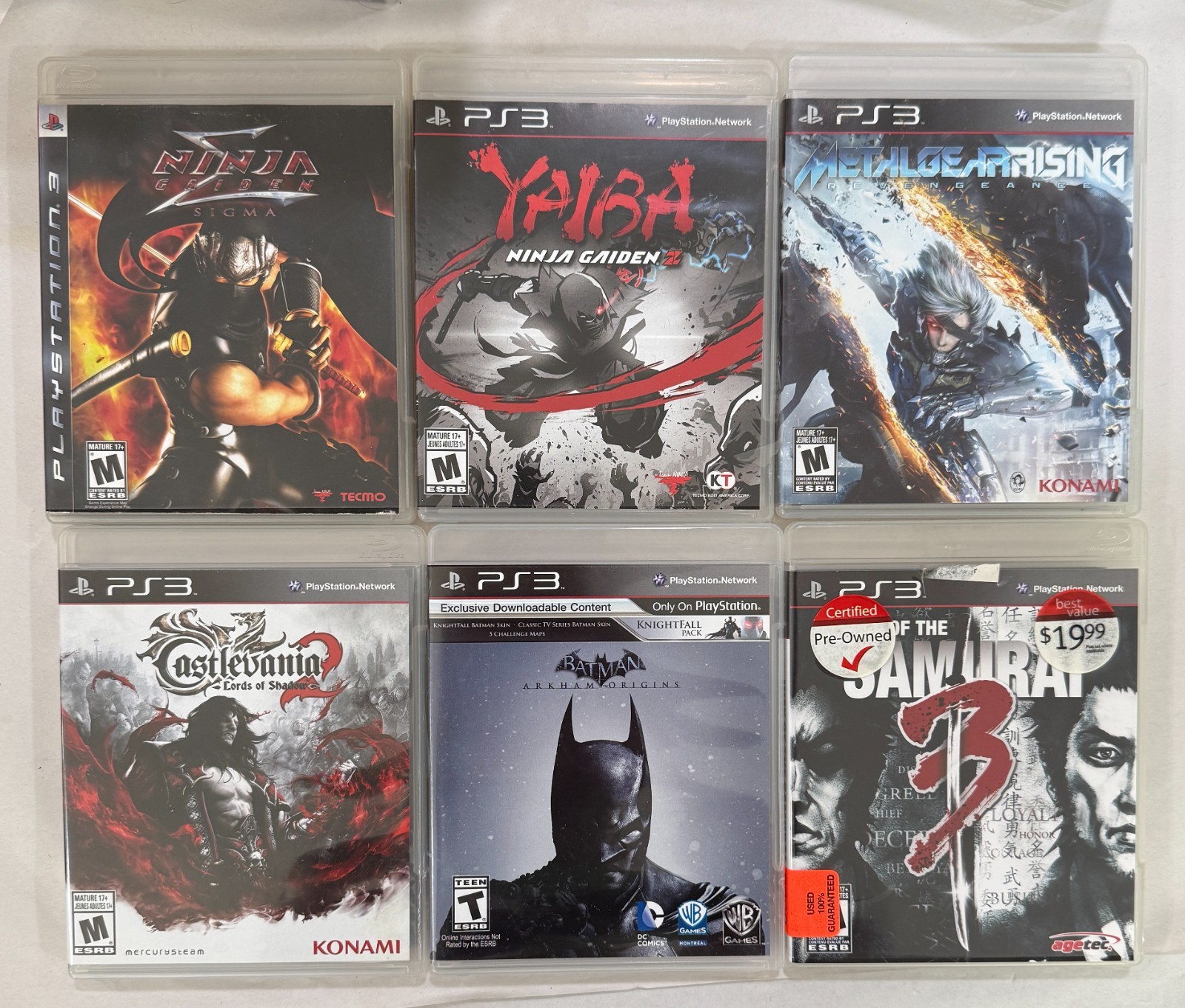 PlayStation 3, PS3 Games Lot – Way of the Samurai 3, Castlevania 2, Yaiba Ninja