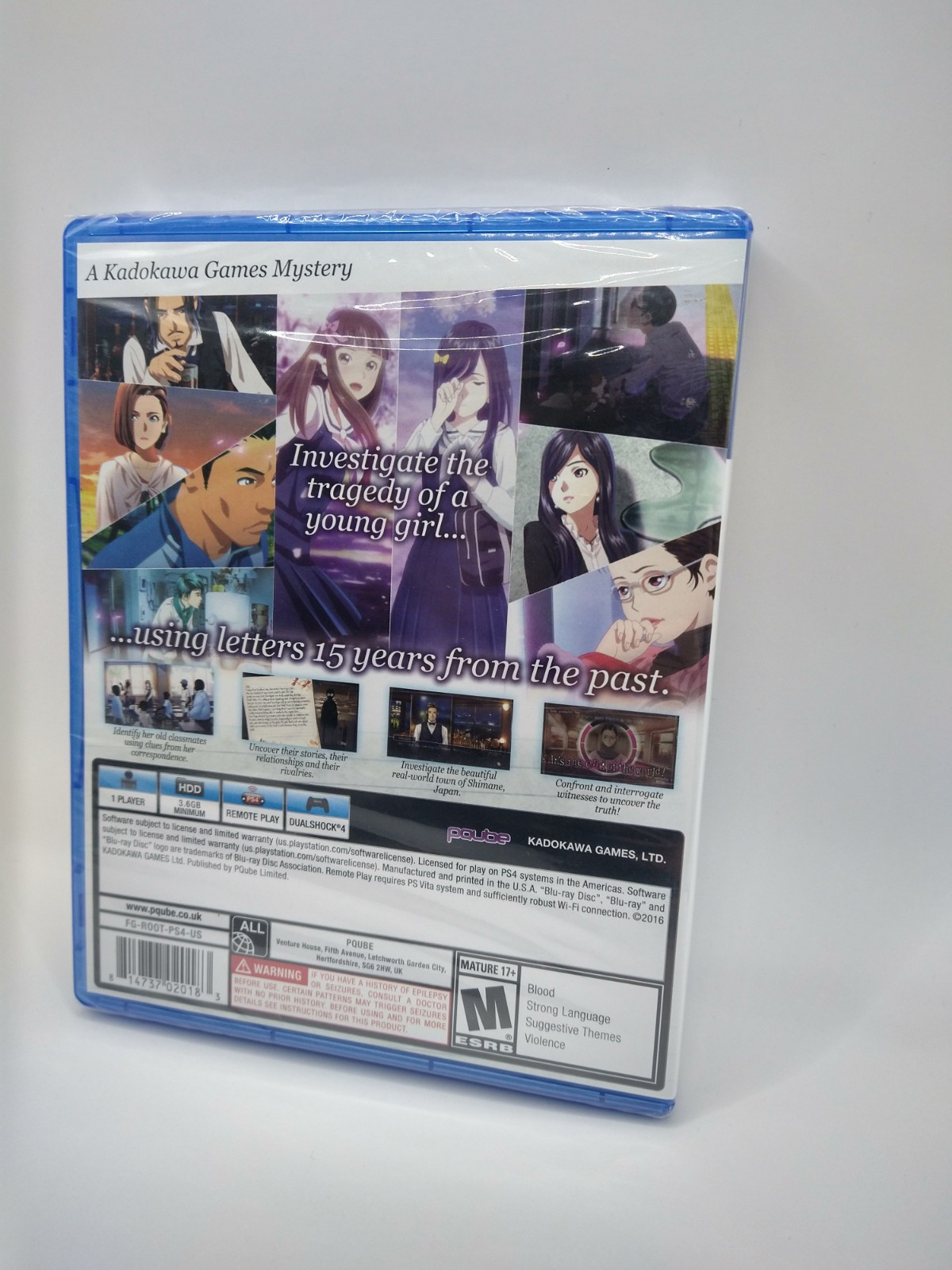 Root Letter, First Print Vers, PlayStation 4 (PS4) PQube, Near Mint [Brand New]