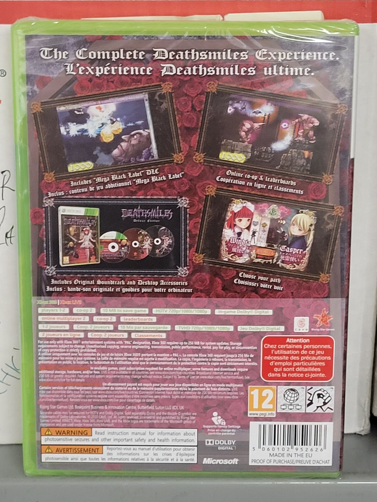 Deathsmiles Deluxe Edition (2011) Brand New Factory Sealed EU Xbox 360 Import