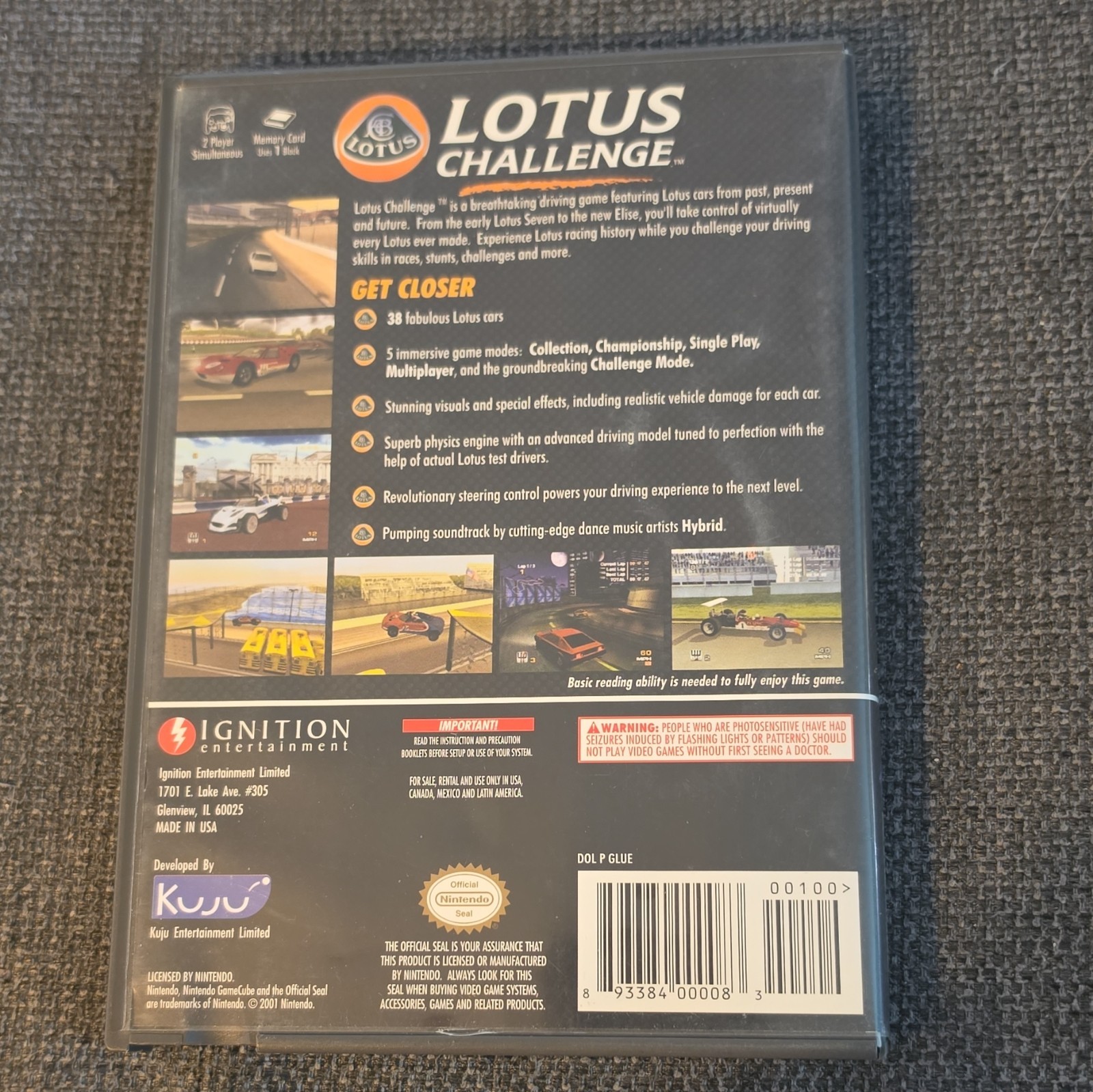 Ignition Lotus Challenge GameCube E NTSC-U/C Racing Multiplayer *no Manual*