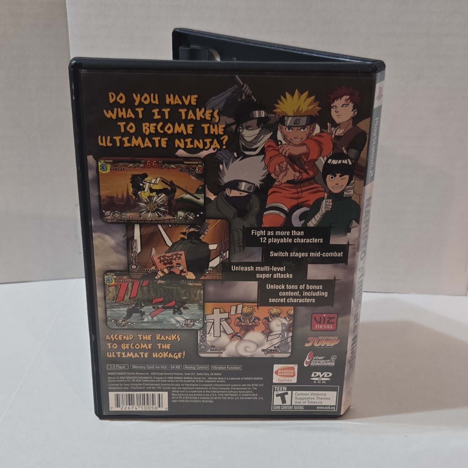 BANDAI NAMCO Games Naruto: Ultimate Ninja Fighting Action PS2 T-Teen 2006 Manual