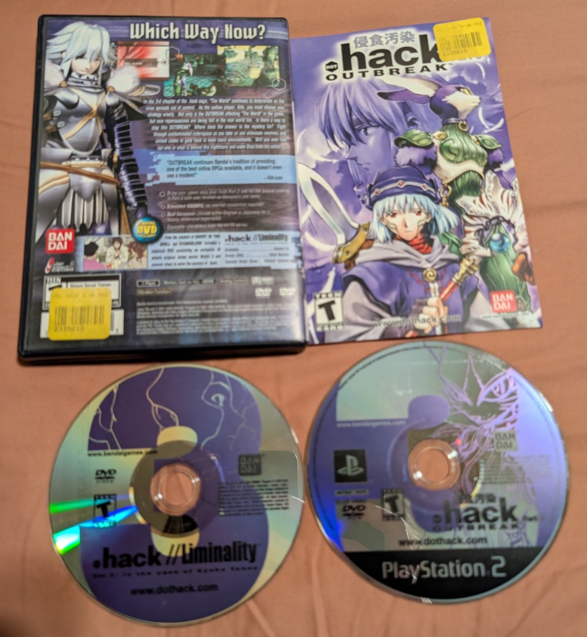 .hack Infection Mutation Outbreak Quarantine Part 1 2 3 4 CIB PS2 Near Mint