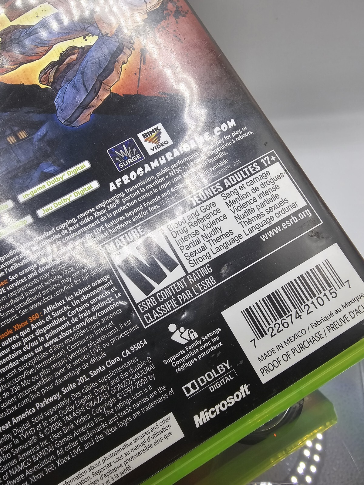 Afro Samurai (Microsoft Xbox 360, 2009) Read Description