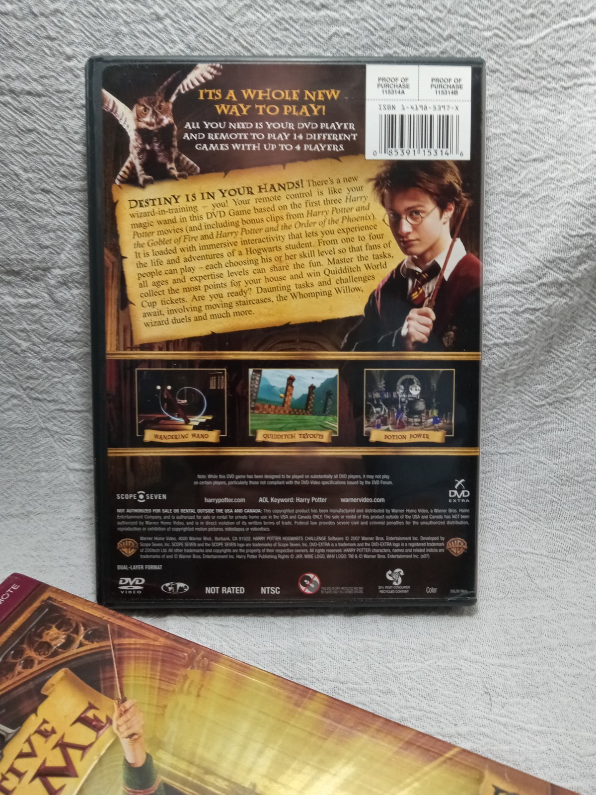 Harry Potter Hogwarts Challenge Interactive DVD Game CIB W/ Slipcover Manual