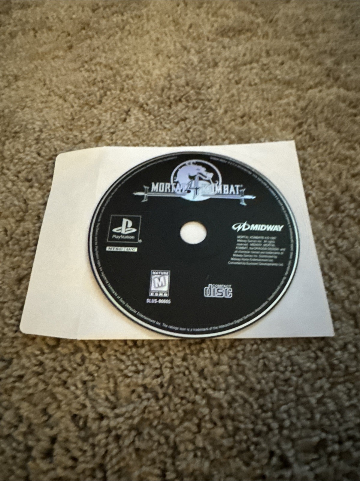 Mortal Kombat 4 (PS1, Greatest Hits) — Disc Only — Tested & Working