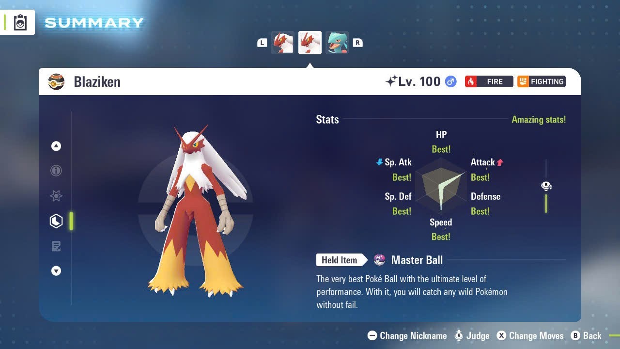 ✨COMBO SHINY ALPHA BLAZIKEN & SCEPTILE & SWAMPERT✨6IV MAX EV⭐POKEMON LEGENDS ZA