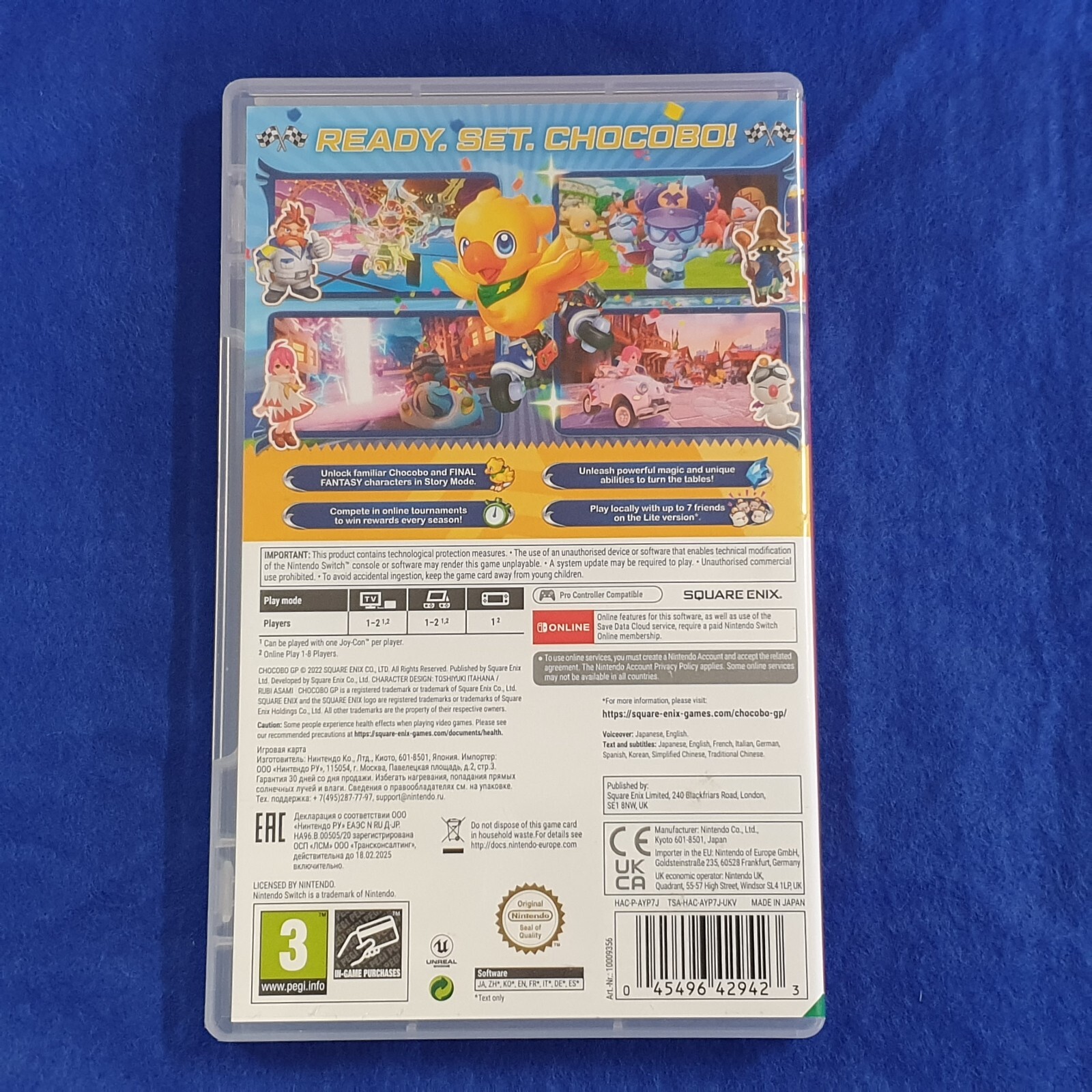 Nintendo Switch CHOCOBO GP (Works On US Consoles) Region Free