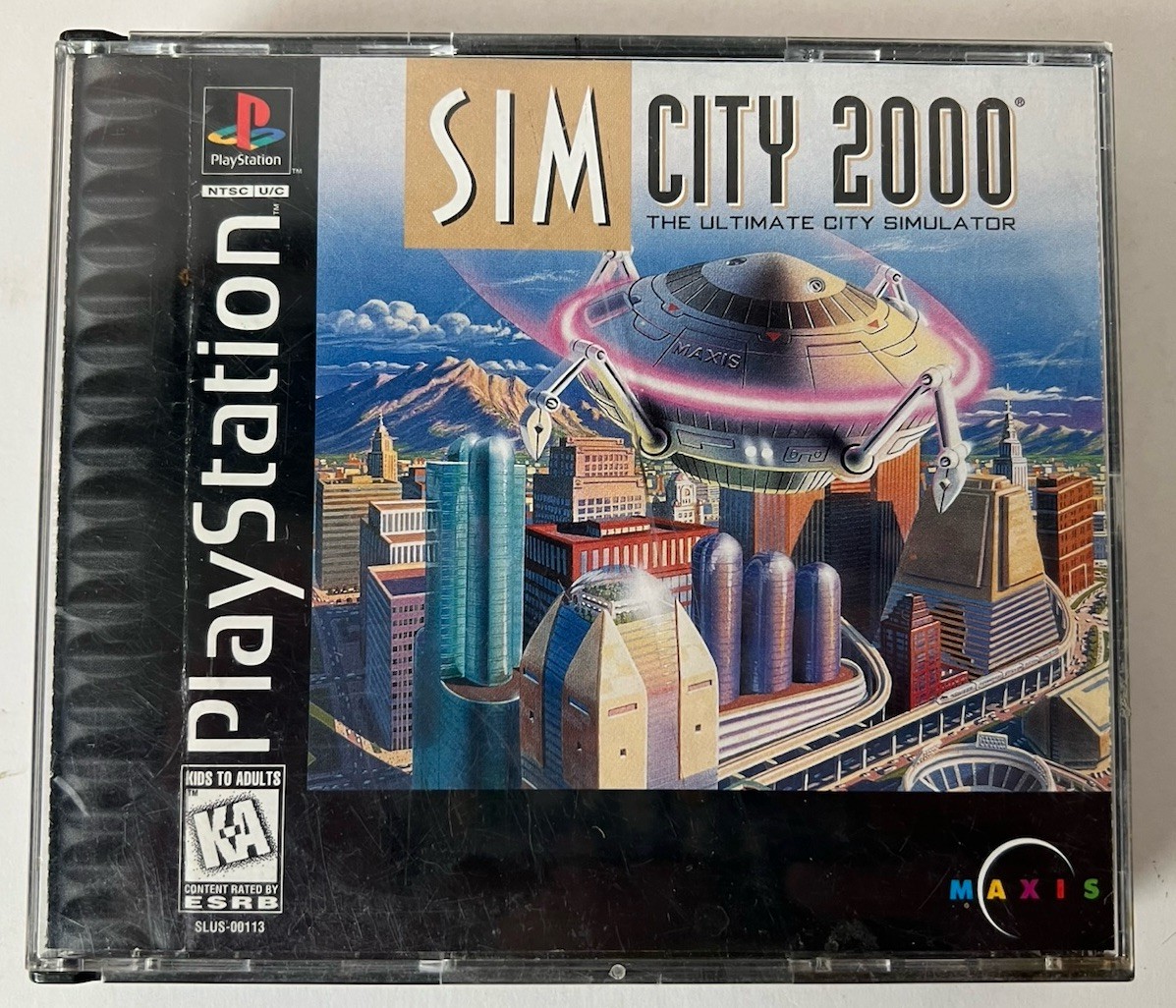 Sim City 2000 (Sony PlayStation 1 PS1, 1996) Complete CIB , Tested, Works!