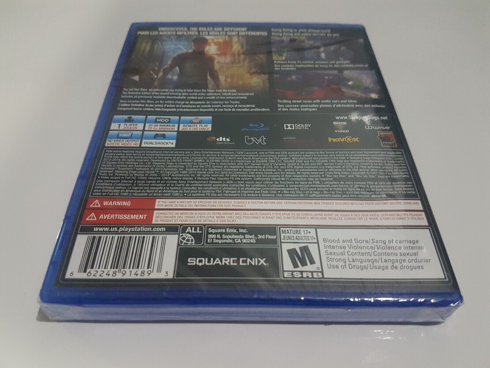 Sleeping Dogs (Definitive Edition) [PS4] [PlayStation 4] [2014] [Brand New!]