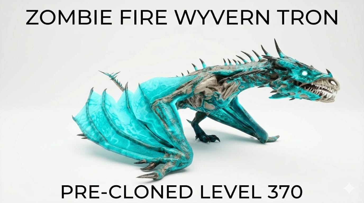 Zombie Fire Wyvern PRE-CLONED Level 370 – Ark Ascended PVE Official Crossplay