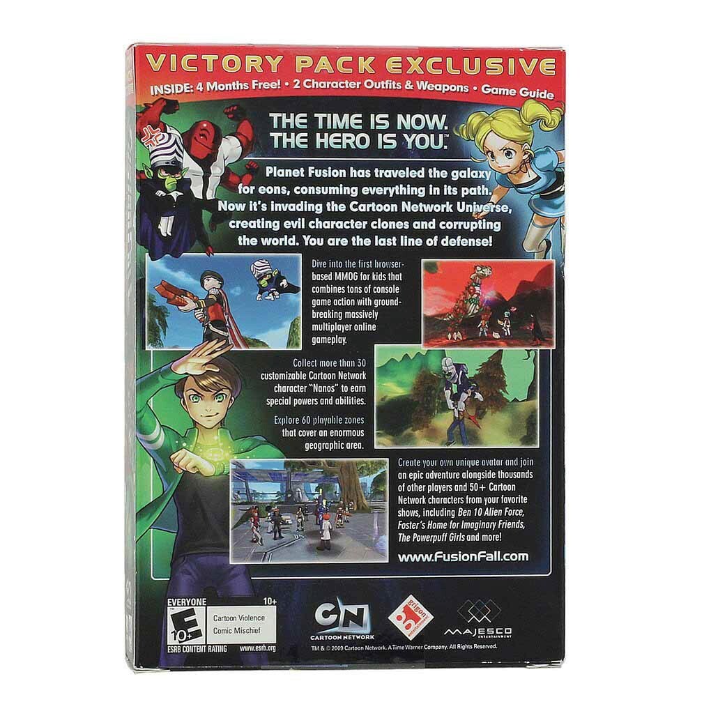 FusionFall Cartoon Network Universe (Windows, Mac) Victory Pack NEW & Sealed