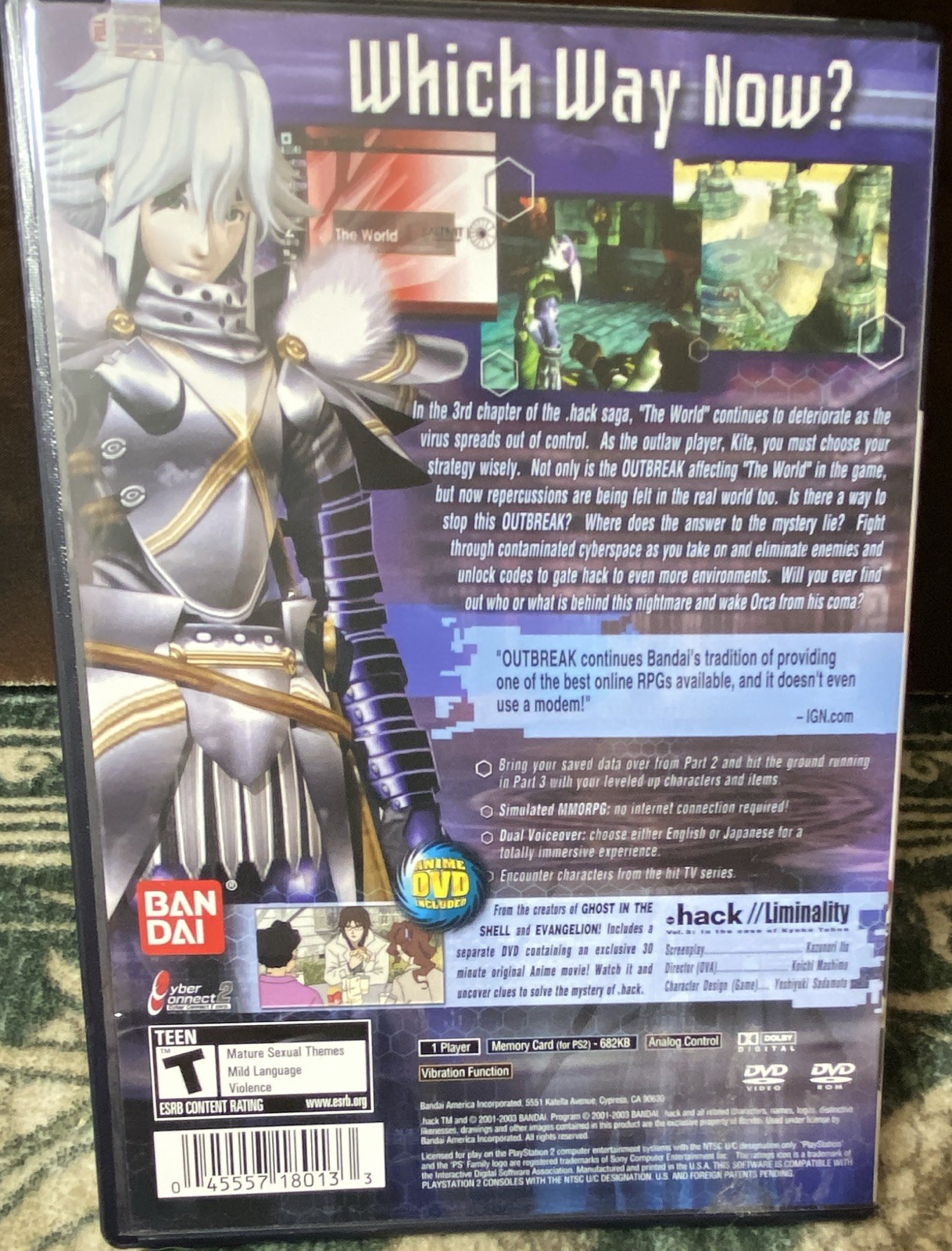 Bandai .hack Outbreak Part 3 (PS2) Anime DVD Included NTSC-U/C SLUS-20563