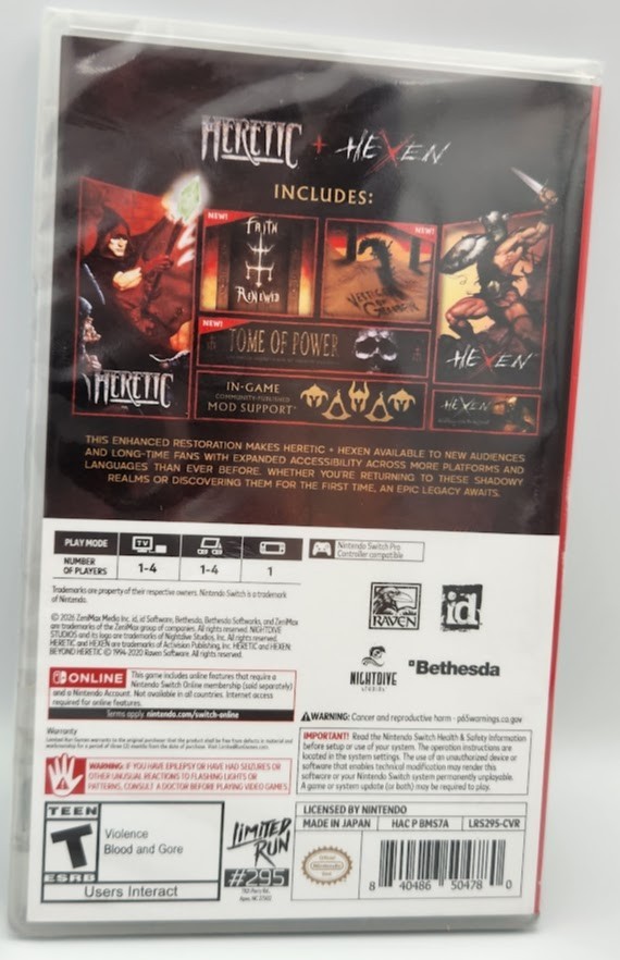 Heretic + Hexen Switch Brand New Game ( 2026 First-person Shooter )