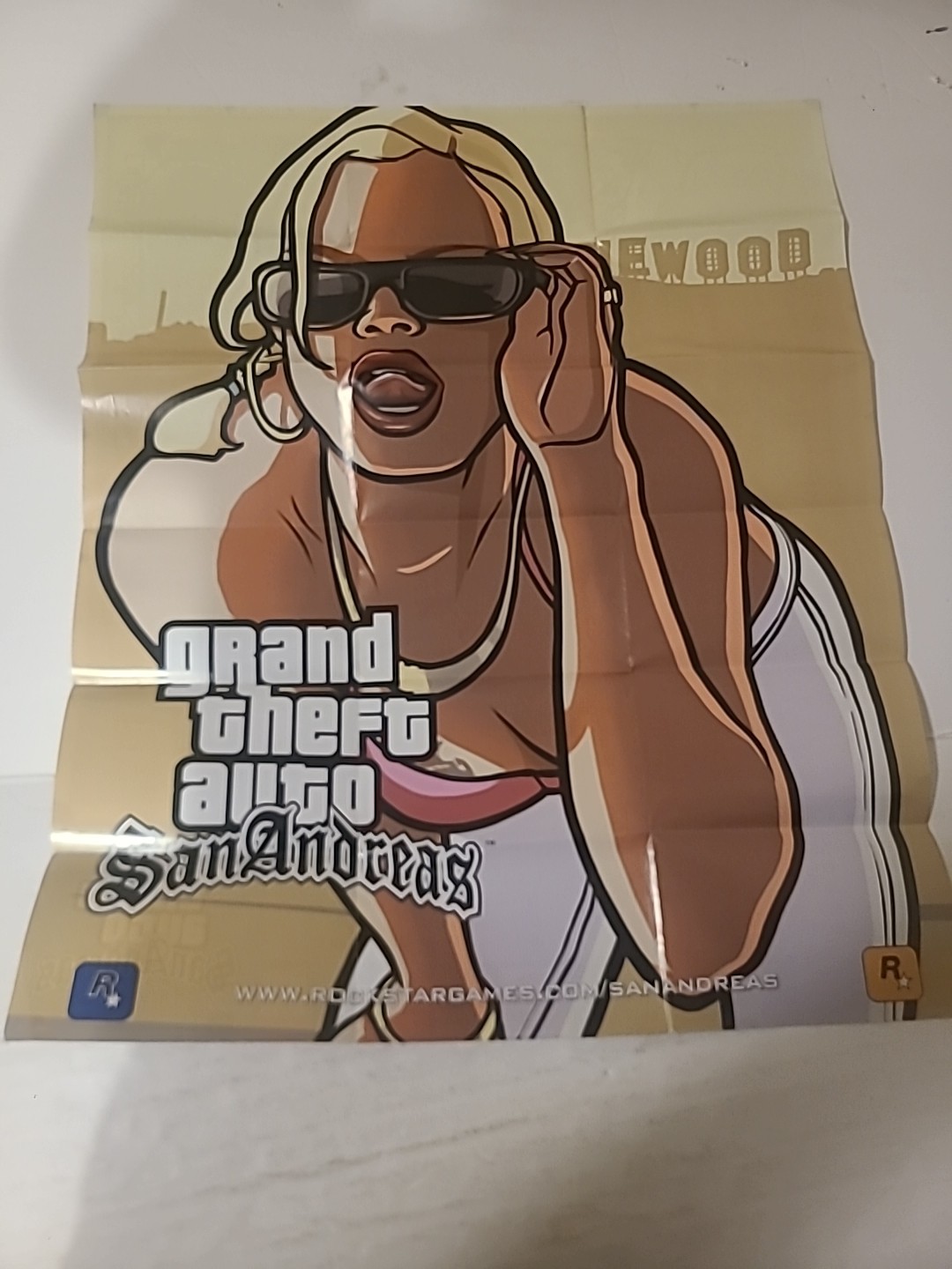 GTA Grand Theft Auto San Andreas (PlayStation 2) Poster Map 26.5″ x 22″ RaRe