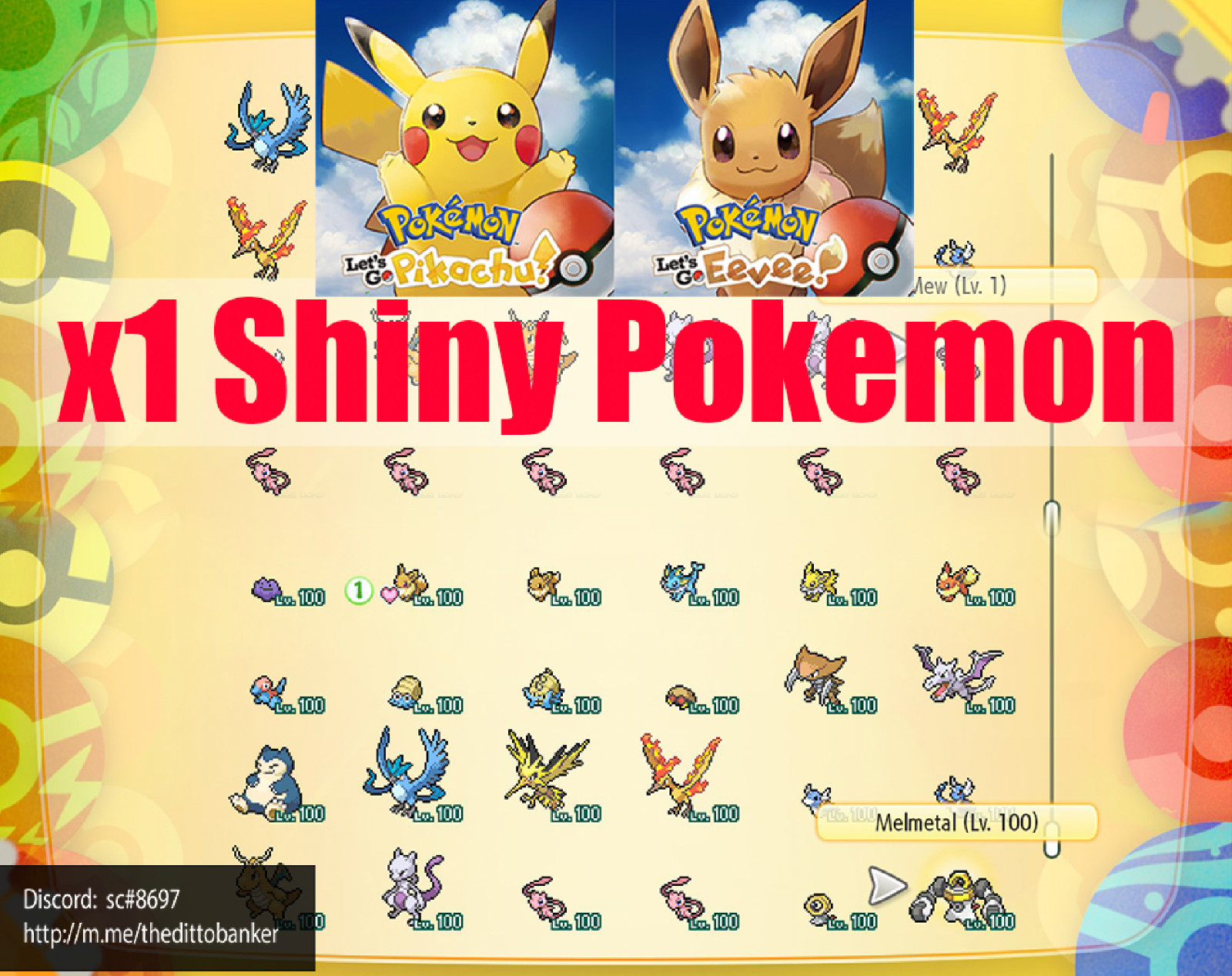 Pokemon Let’s Go Pikachu/Eevee PICK ANY x1 SHINY✨ALL KANTO POKEDEX🔥✅ FAST TRADE