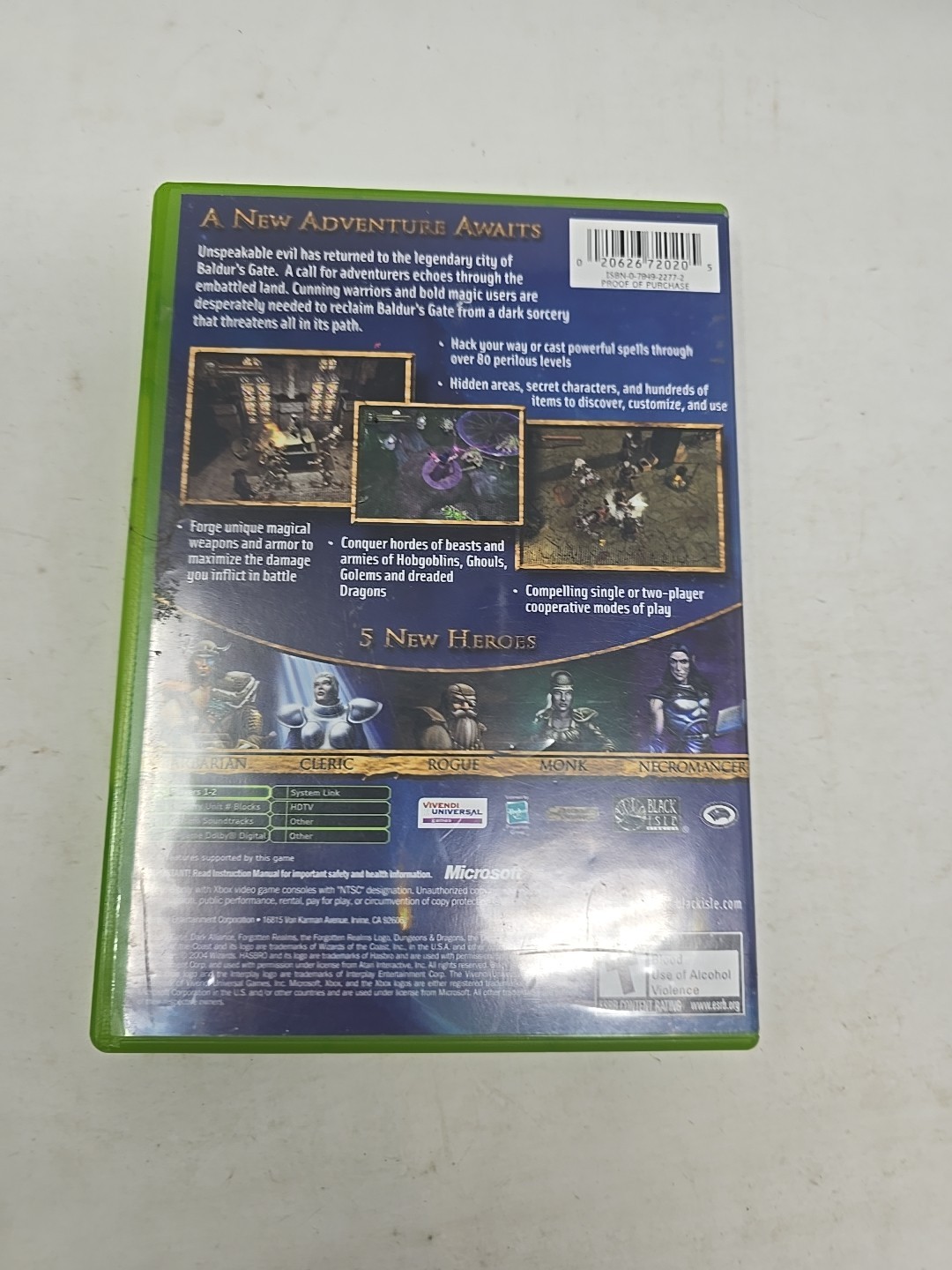 Baldurs Gate-Dark 2 – Microsoft Xbox Complete