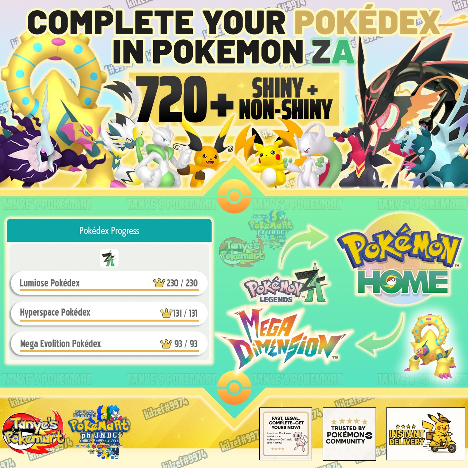 Pokémon HOME🔥COMPLETE Dex – Full Pokédex (Gen 1–9) Update ZA