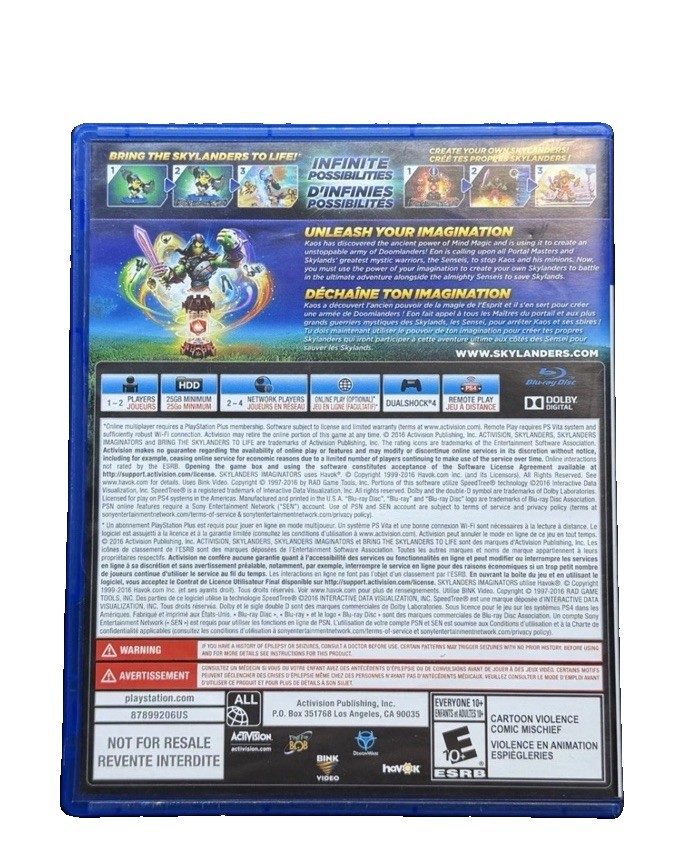 Skylanders Imaginators PS4 Sony PlayStation 4 Game CIB Power Base & Figure