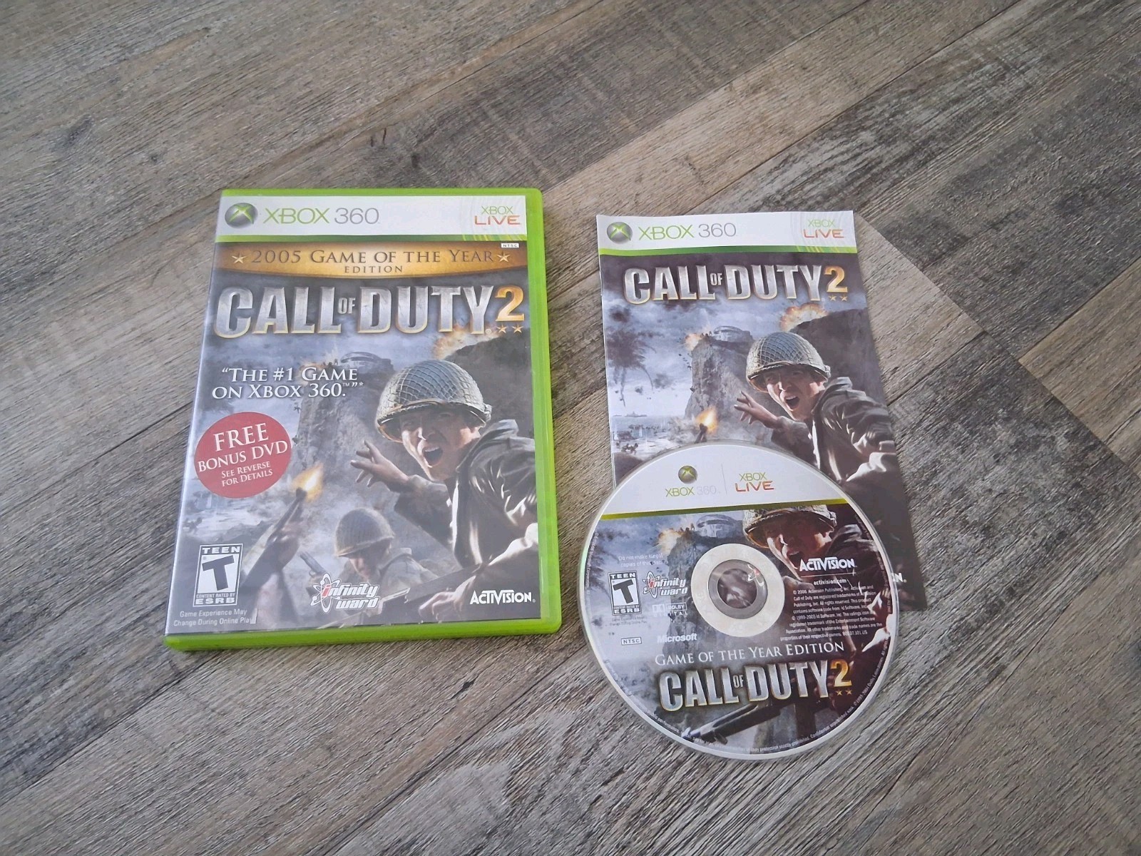 Call of Duty 2 GOTY Edition Xbox 360 No Bonus Disc Complete CIB With Manual COD