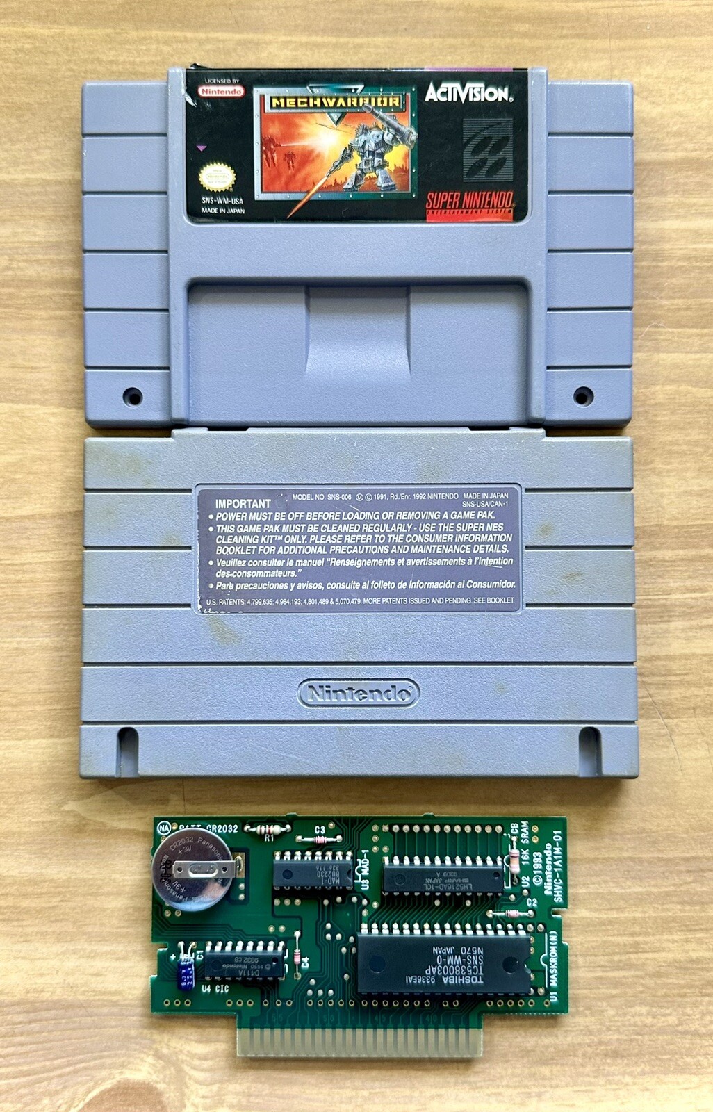 SNES ~ MechWarrior ~ Activision ~ E10+ ~ 1 Player ~ Cleaned ~ 1993 ~ !L🟠🟠K!