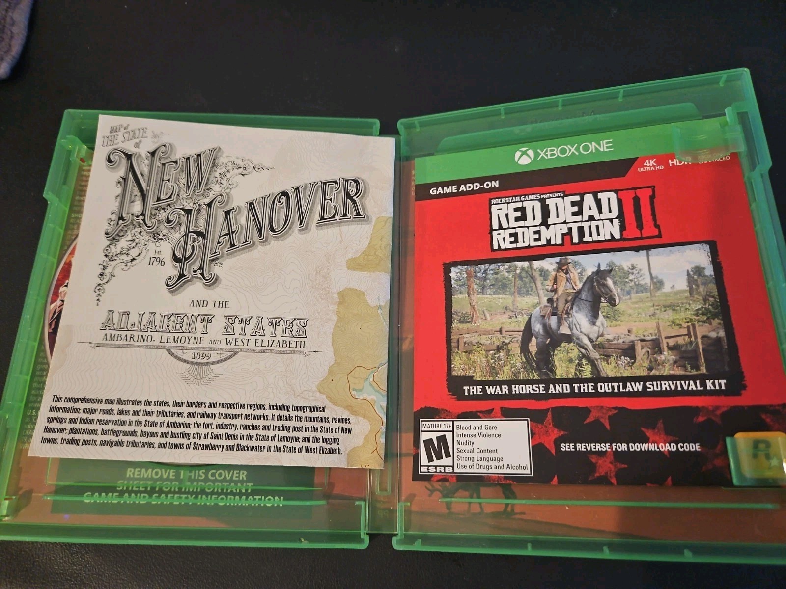 Red Dead Redemption 2 – Microsoft Xbox One With 2 Discs, Map & Original Case