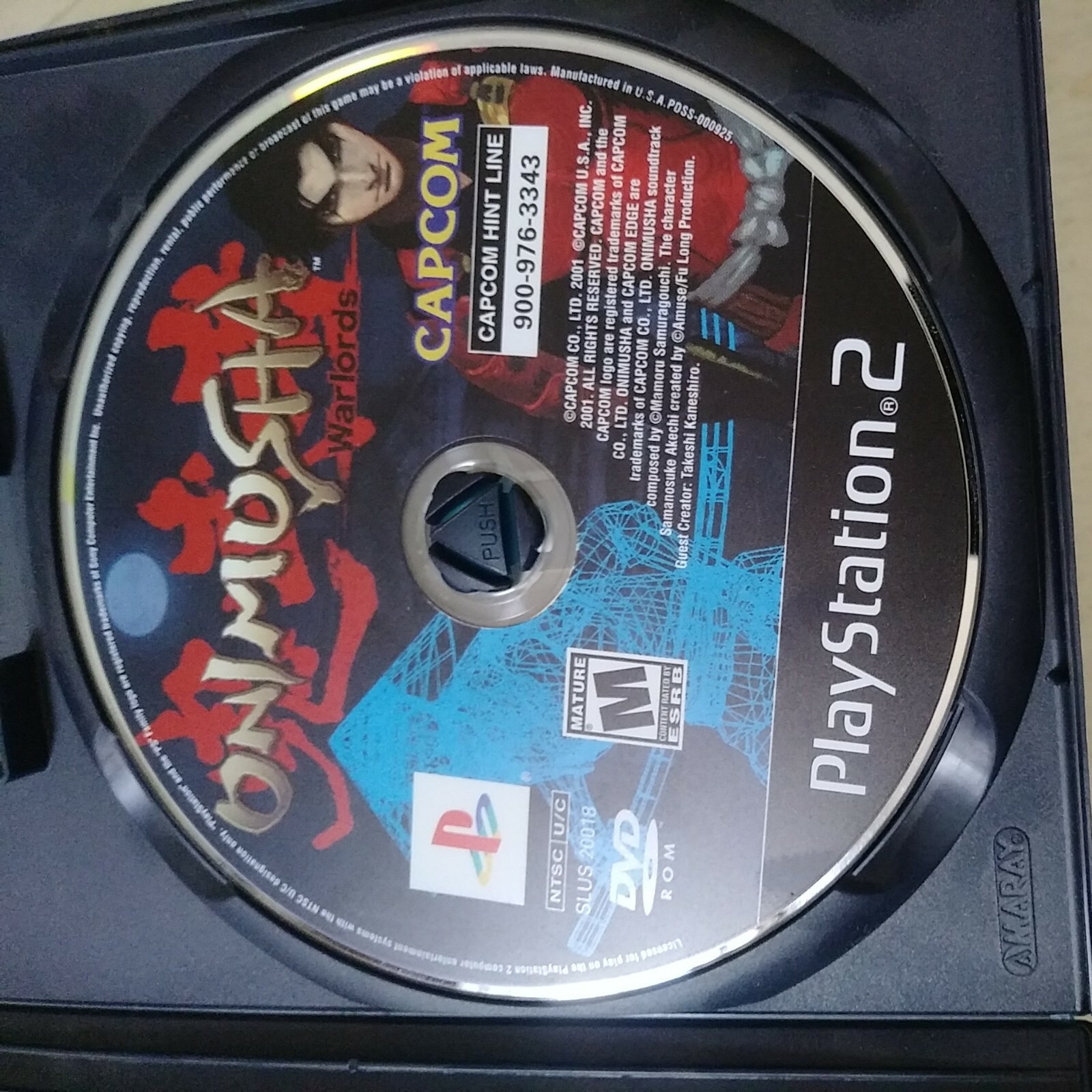 Onimusha Warlords PS2 Capcom Action Adventure Game Tested Works