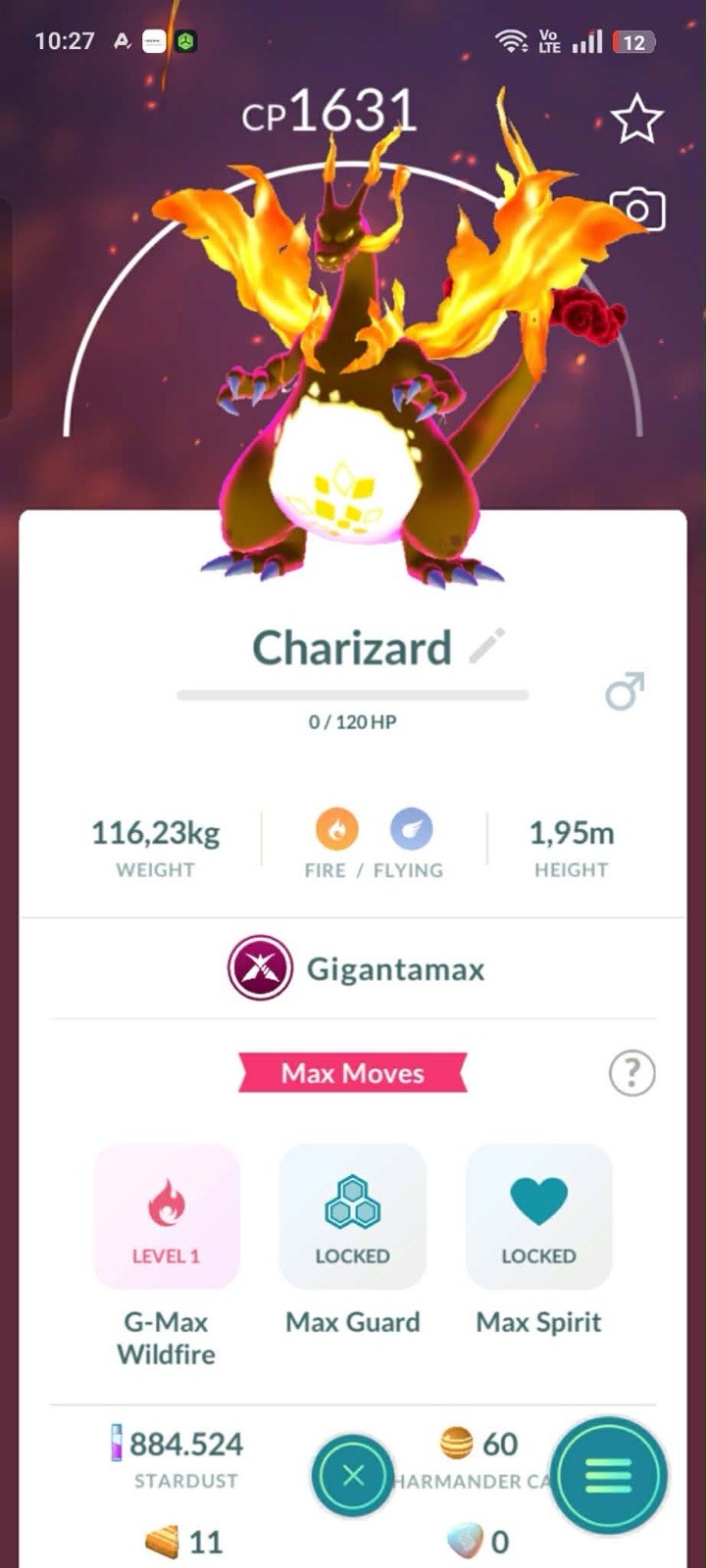 Pokémon GO GIGANTAMAX Charizard Blastoise Venusaur 20k stardust