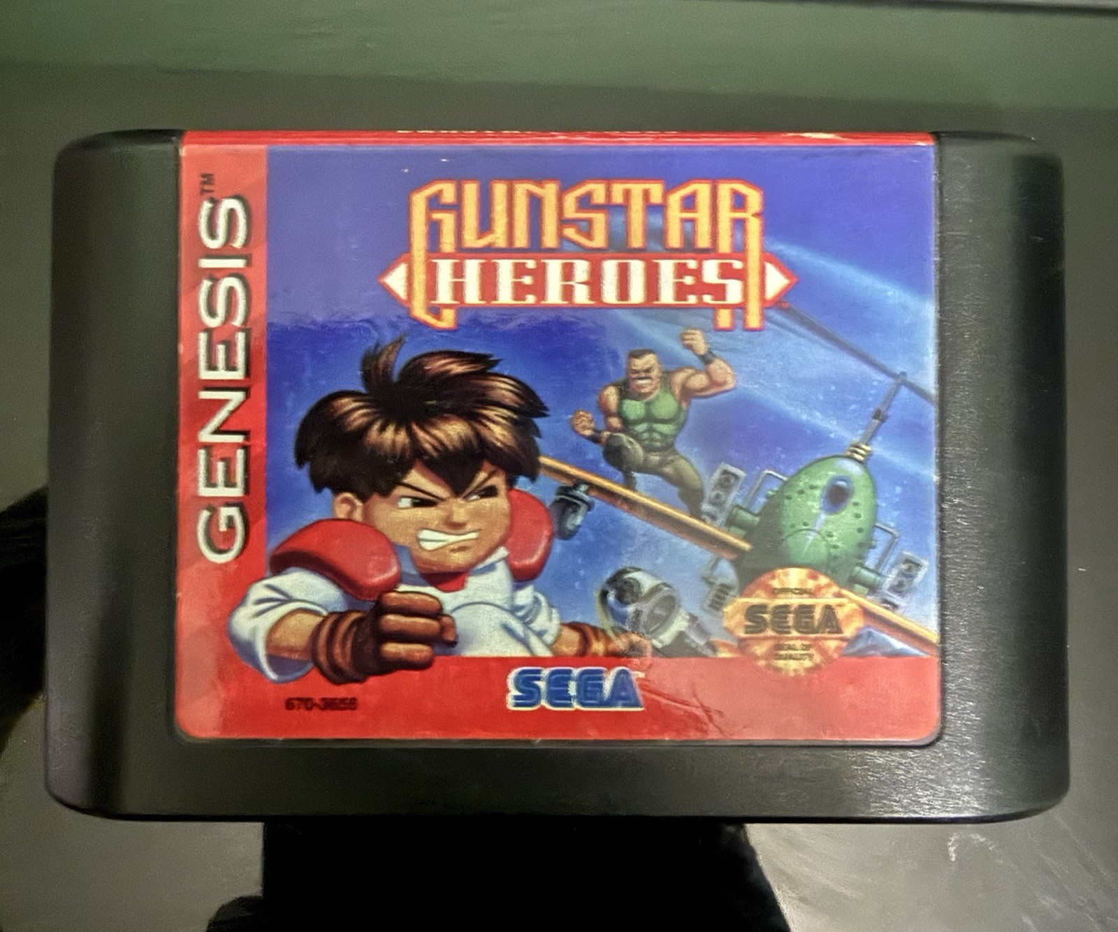 Gunstar Heroes (Sega Genesis, 1993) Authentic Game Cartridge