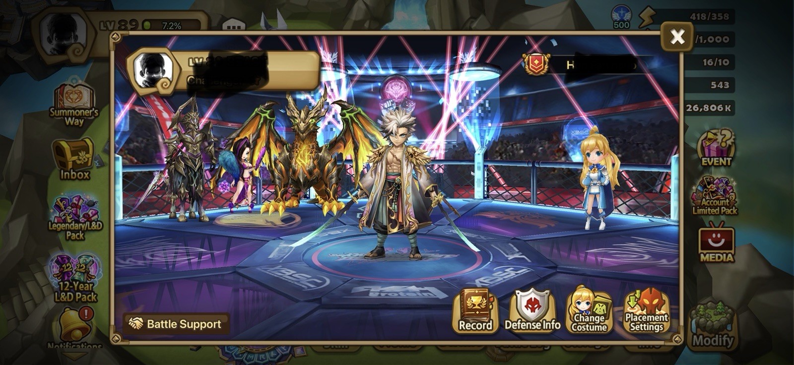 Summoners War EUROPE – STARTER – 2x LD NAT5 – GIANA, WHITE TIGER BM + 19 X NAT5