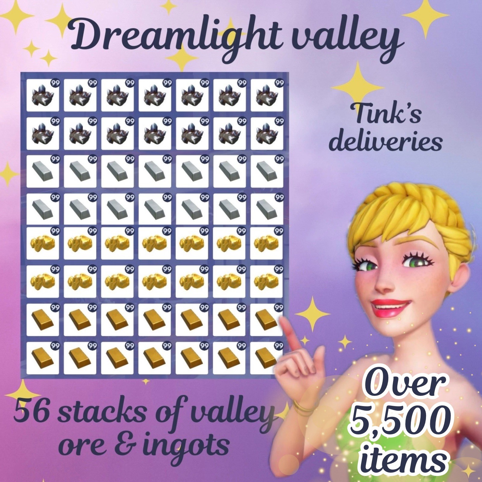 Dreamlight Valley Resources 💕 Valley Ore And Ingots Pack