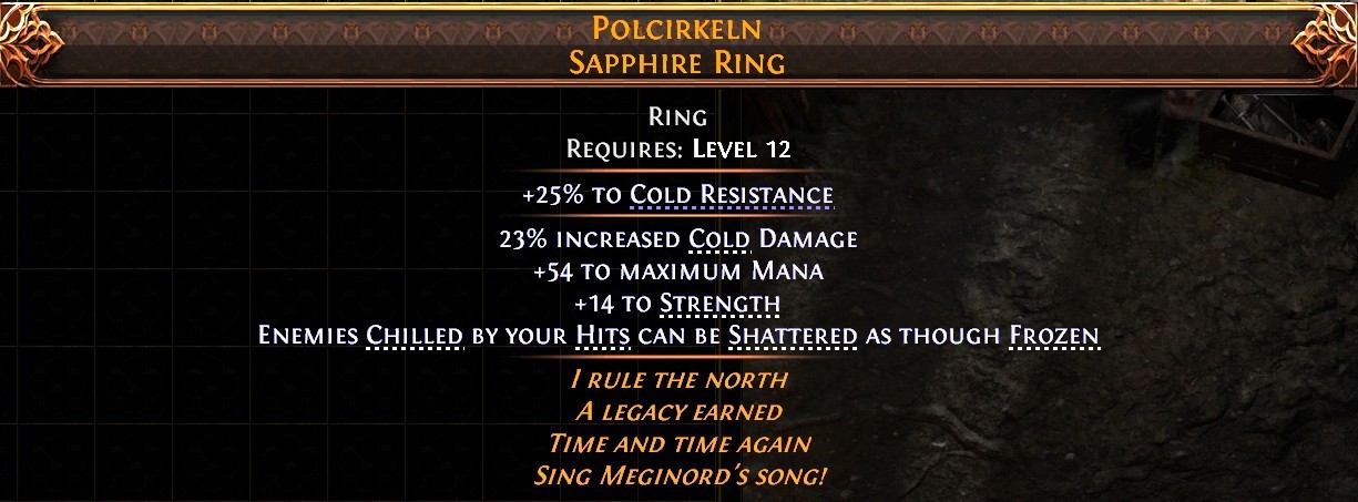 Path of Exile 2 Return of the Ancients – UNIQUE Polcirkeln Sapphire Ring