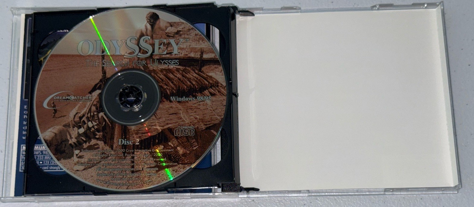 Odyssey: The Search For Ulysses (PC, 2001) Complete Near Mint CDs & Manual.