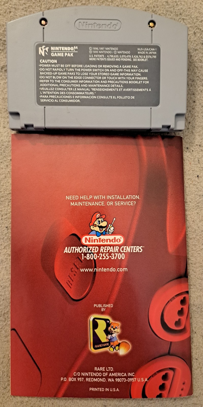 Conker’s Bad Fur Day with Instruction Booklet – N64